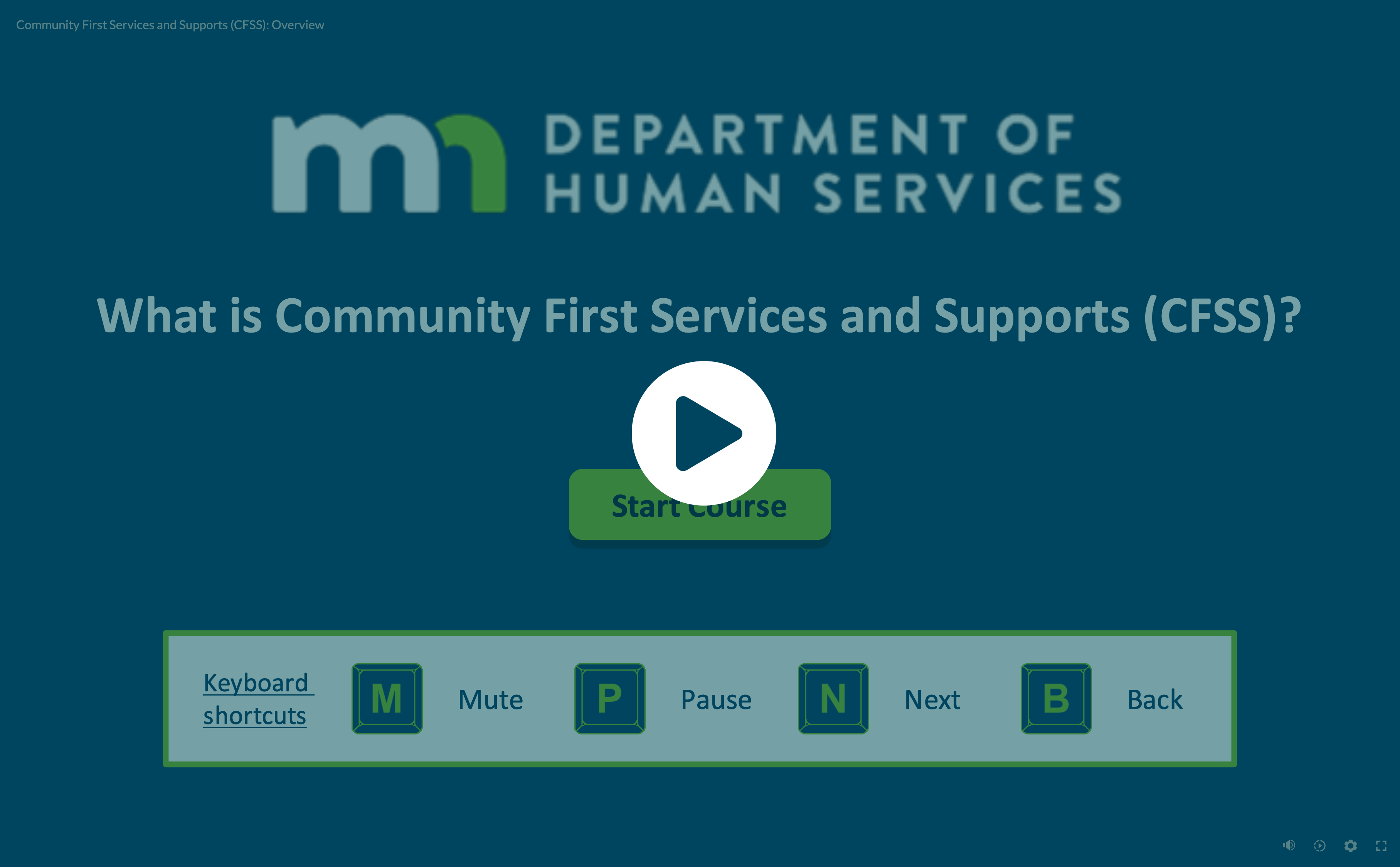 Select this image to start the What is Community First Services and Supports (CFSS)? presentation