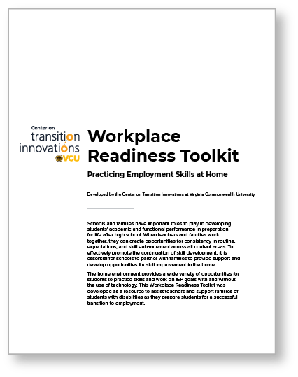 Cover of the Center on Transition Innovation's Workplace Readiness Toolkit